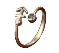 Anelli Regolabile Donna Anello Regolabile Con 12 Costellazioni Dello Zodiaco Della Vergine Oroscopo Fede Nuziale In Zircone Cubico Regalo Di Gioielli Astrologici Per Donne Anello In Argento O Placca