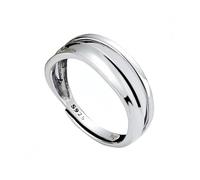 Anelli Regolabile Donna Anello Wave In Argento Per Donna,Fascia Infinita Avvolgente Impilabile,Fede Nuziale Con Promessa Di Eternità Lucidata Per Lei,Gioiello Minimalista,Regalo Con Confezione Regal