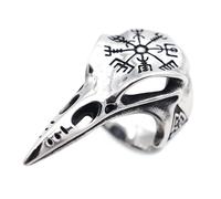 Anelli regolabili a forma di testa di uccello, in lega di zinco, leggeri e confortevoli, accessorio unisex per appassionati di storia accessorio multiuso