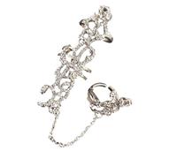 Anelli regolabili alla moda con petali di rosa per donne, doppio dito, vintage, con strass, gioielli, regali per occasioni speciali, anelli doppi regolabili, come descritto