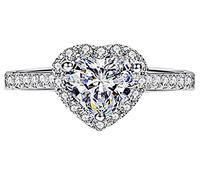 Anelli Regolabili con Apertura a Cuore in Cristallo per Gioielli da Donna Anniversario Creativo e utile Professional Design