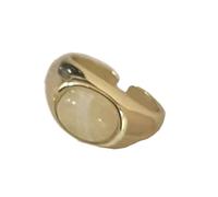 Anelli regolabili in ambra vintage, eleganti pietre naturali, anelli aperti fatti a mano, gioielli per donne alla moda, eleganti, regolabili, Misura unica, come descritto, come descritto