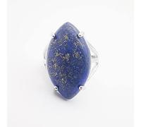 Anelli regolabili per donna, gioielli in argento moda tassellazione anelli regolabili marquise lapislazzuli anelli aperti pietre preziose reiki gioielli per le donne regalo gioielli da sposa ragazza