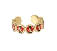 Anelli regolabili per uccelli lady colorati a goccia smaltati gioielli in rame leggero per donne ragazze accessori di moda colorato fascia aperta regolabile, come descritto