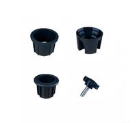 Anelli riduttori per base ombrello, 38 mm, 48 mm, 10 pezzi, set di adattatori in plastica con viti M8 per supporto ombrellone da giardino, stabilità e fissaggio con foro per palo, nero