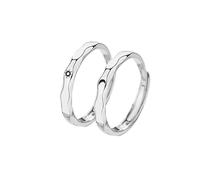 Anelli romani, un paio di anelli alla moda aperti alla moda, per uomini e donne, anello commemorativo personalizzato con e luna, in acciaio inox da donna, Taglia unica, Rame, Nessuna pietra preziosa