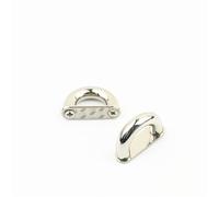 Anelli rotondi saldati in metallo multiuso, Anelli a D in lega di zinco 10 pezzi multicolore 9-21 mm cinturino for borsa a ponte ad arco guinzagli for cani fai da te(Bright Silver,13mm)