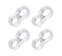 Anelli Salvamaniglia per Porte e Finestre - Paracolpi Antiurto per Maniglie, Protezione Muro e Mobili, Trasparenti, Facile da Installare, Accessori Casa (Moon, 4 Pezzi)