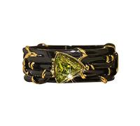 Anelli Sotto I 2 Dollari Per gli amici Tono due gioielli Regali per feste Personalità Anello con gioielli intarsiati Anelli per feste To- 2 in Raccoglitori 3 Anelli (Green, 10)