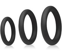 Anelli sportivi elasticizzati neri da uomo 3 pezzi/set