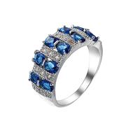 Anelli Tappo Anelli Argento Sterling Simulato Anelli Impilabili Per Le Donne Anello Zircone Dimensione 6 10 Portachiavi Anelli Set, 7, Rame, Nessuna pietra preziosa
