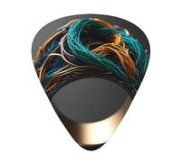 Anelli tecnologici Plettri per chitarra, set da 12 pezzi con 3 diversi spessori, adatti per chitarre elettriche e acustiche