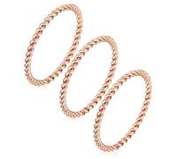 Anelli tensoriali intrecciati in puro rame massiccio per uomo e donna - Anello energetico intrecciato regolabile fatto a mano (3Pcs-B,5)