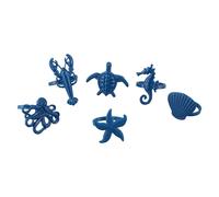 Anelli tovaglioli decorativi con disegni vita marina per tavoli da pranzo set da