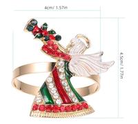 Anelli Tovagliolo Angelo Spumante Set 6 Pezzi per Allestimenti Tavola Natale