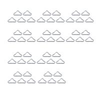 Anelli triangolari per trampolino, 50 pezzi, con fibbia, per uso interno ed esterno, parte di ricambio per riparazione