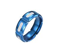 Anelli Vintage Donna, Anello Donna Blu Acciaio Inossidabile Taglia 17 8mm Opaco Custom Regalo per Madre Valentines Day Gioielli