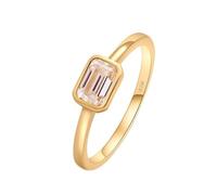 Anelli Vintage Donna, Anello Donna Vintage Forma Rettangolare 4x6 mm con Moissanite da 0,6 Ct Oro Giallo 18K Taglia 26