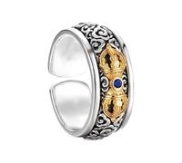 Anelli vintage Vajra ispirano con antico simbolismo accessori per le dita in rame per uomini e donne taglia regolabile accessorio artistico uomo cerchio