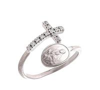 Anello 20 mm Madonna Tindari argento 925 regolabile