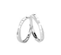 Anello 925 in argento da donna, anello a forma di falange in argento glitterato, regolabile, idea regalo da donna, Ajustable, Argento 925/1000, Senza Gemme