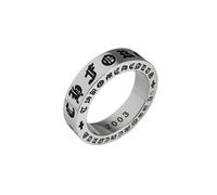 Anello a catena da uomo in acciaio inossidabile, stile industriale, hip hop, streetwear, gioiello a fascia grossa, regalo per fidanzato, 9, Acciaio al titanio