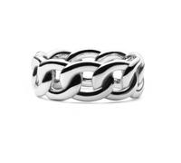 Anello a catena grossa in argento