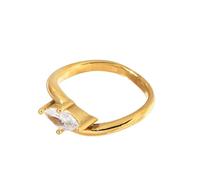 Anello a cerchio vintage con zircone marquise per le donne di fascia alta e squisito anello, 6, Metallo, Zirconia cubica