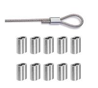 Anello a crimpare in alluminio, Confezione da 30/50 pezzi Manicotti a crimpare in alluminio M1.2-M4 for fune metallica(M2 50PCS)
