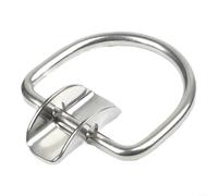 Anello a D in acciaio inossidabile 316 per serbatoi d'aria per immersioni subacquee montati lateralmente, punto di ancoraggio per PMI e mulinelli, hardware resistente, argento, 52 x 46 mm o 64 x 60 mm
