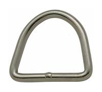 Anello a "D" in acciaio inox Ø 4 - 25 x 30 mm