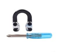 Anello a D in lega di alluminio con rilascio ad anello a D per arco composto, corda per arco e freccia, adatto per caccia e attività all'aperto (nero)