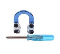 Anello a D in lega di alluminio con rilascio ad arco per arco composto freccia Nock sicurezza attrezzatura da caccia 23 mm x 18 mm Dimensioni 4,2 g unità leggera (blu)