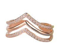 Anello a fascia aperta geometrica regolabile con accento di diamante delicato impilabile gioielli per donne accessorio minimalista, Adjustable