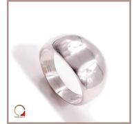 Anello a fascia in argento 925 da donna rodiato oro bianco lucido