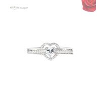 Anello a forma di cuore in argento sterling 925 con scritta Self-Love - Gioiello motivazionale impilabile per donna, elegante anello a strati con promemoria (Silber,6)
