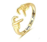 Anello a forma di cuore, in argento Sterling 925, per donne e madri, anello Claddagh con anello eternity da donna, Argento sterling, Nessuna pietra preziosa