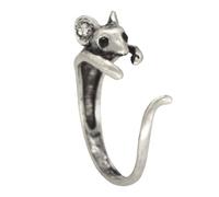 Anello a forma di simpatico animale, anello regolabile a forma di topolino, aperto da donna, in metallo, gioiello per adolescenti, ragazze e madri