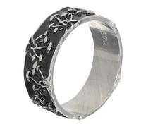 Anello a Fungo Vintage Gotico in Lega Nero per Uomo Donna | Accessorio Skin Friendly, Stile Oscuro per Feste e Compleanni, Gioiello Unisex dal Fascino Retrò