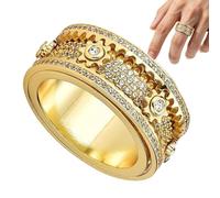 Anello a ingranaggi meccanico per la consapevolezza, anello girevole che cambia l'umore, per donne, feste di compleanno, feste, ufficio, casa, scuola, meditazione e all'aperto