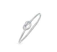 Anello A Nodo D'Amore Infinito Impilabile Semplice E Minimalista In Stile Midi Per Donna Fidanzata. Sottile Fascia Di 1 Mm In Argento Sterling .925