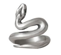 Anello a serpente regolabile, stile retrò 2025, anello aperto regolabile per donne e uomini, anello tradizionale per l'anno del serpente