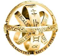 Anello a sfera con sfera astronomica vintage, anelli per dita cosmici pieghevoli, regalo per amanti delle coppie unisex Forte e duraturo