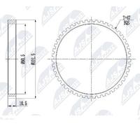 ANELLO ABS PER CHRYSLER 47 T 101MM / 90,5MM / 10MM