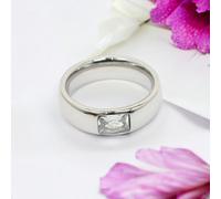 Anello Acciaio Inox da Donna con Pietra 7mm Piccolo Oro Argento 316L Moderno Cz