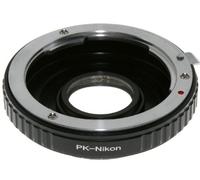 Anello adapter per montare ottiche con innesto Pentax K su corpi Nikon a pellicola e digitali. Adattatore.