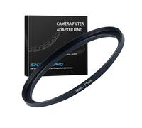 Anello adattatore per filtro step up da 72 mm a 77 mm, anello in metallo, compatibile con tutti i 77 mm UV, CPL, ND, paraluce, lenti filettate, ecc. (da 72 mm a 77 mm)