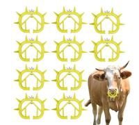 Anello al naso per lo svezzamento del vitello, svezzamento del vitello con di naso di mucca,Anello da naso anti-succhiamento per bestiame da 10 pezzi - Grandi strumenti per l'allevamento del bestiame,