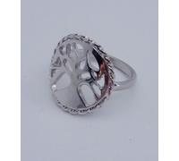 ANELLO ALBERO DELLA VITA UOMO DONNA ARGENTO VERO ITALIANO 925 UNICO PUNZONATO