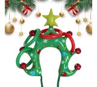 Anello 'albero di Natale - 17.72x20.47 pollici di lancio della fascia gonfiabile per bambini e adulti, forniture interattive per le feste con attività familiari divertenti, giocattolo di Natale